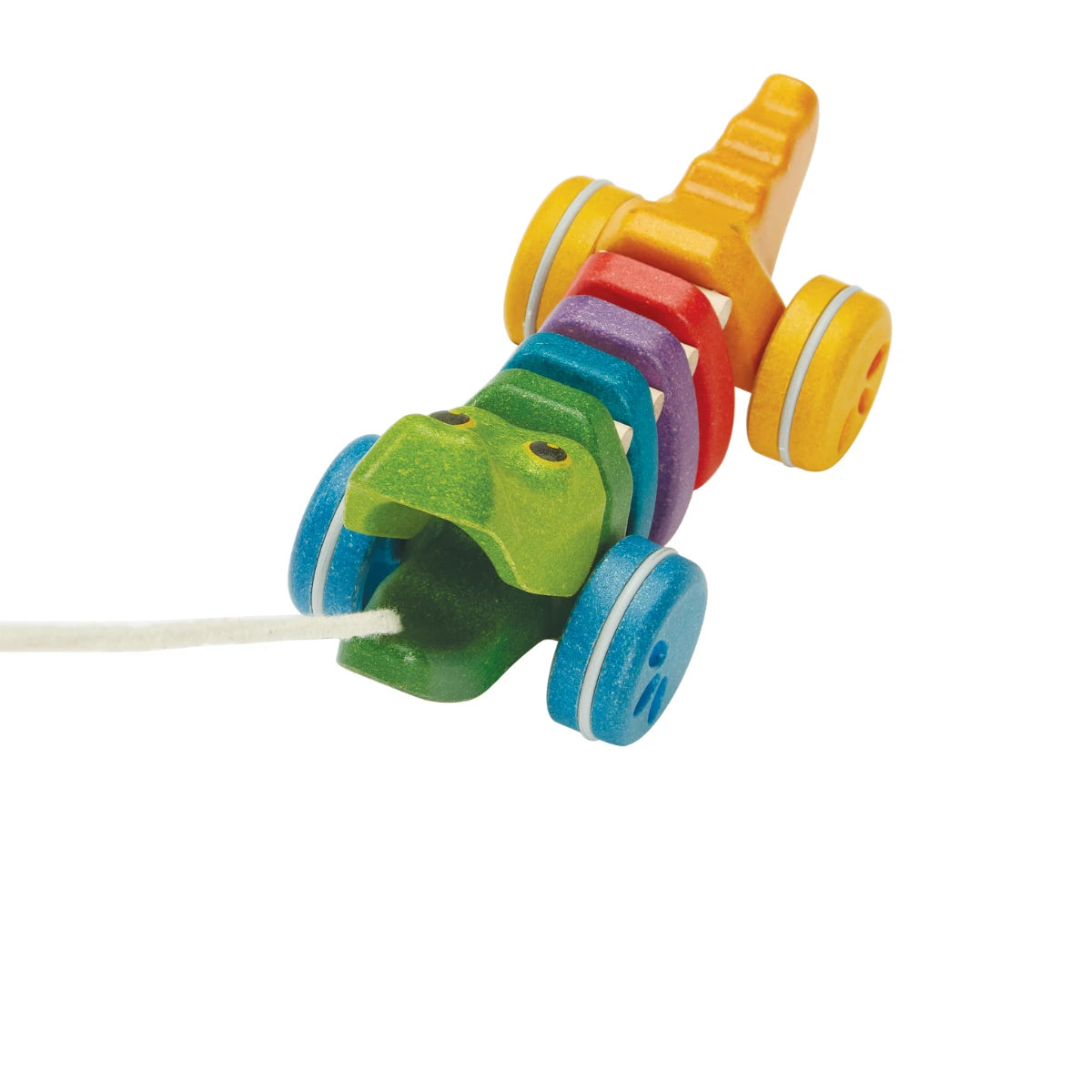 Nachziehtier Regenbogen Krokodil - Plantoys