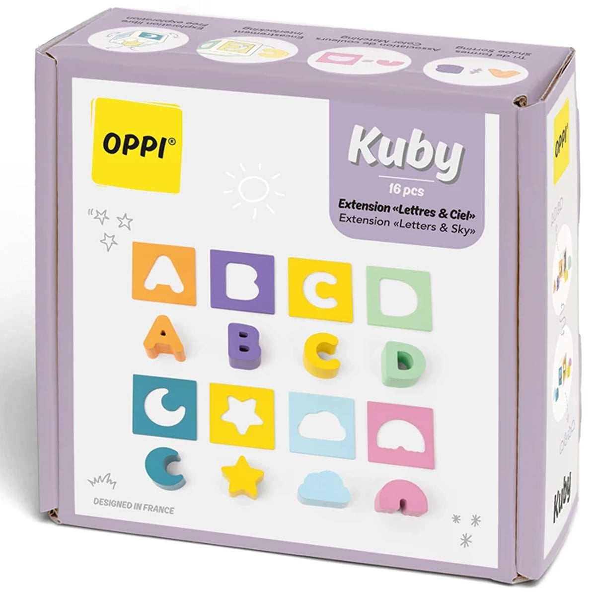 Kuby Erweiterungsset – Buchstaben & Himmel – 16-teilig