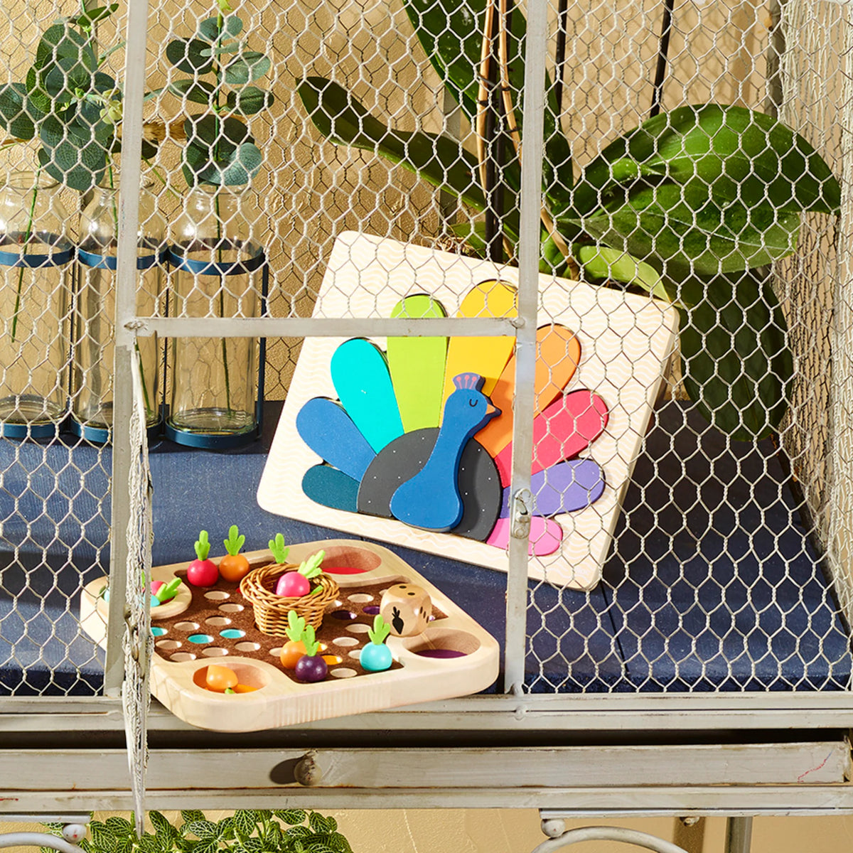 Vilac Holz-Einsteckpuzzle - Pfau