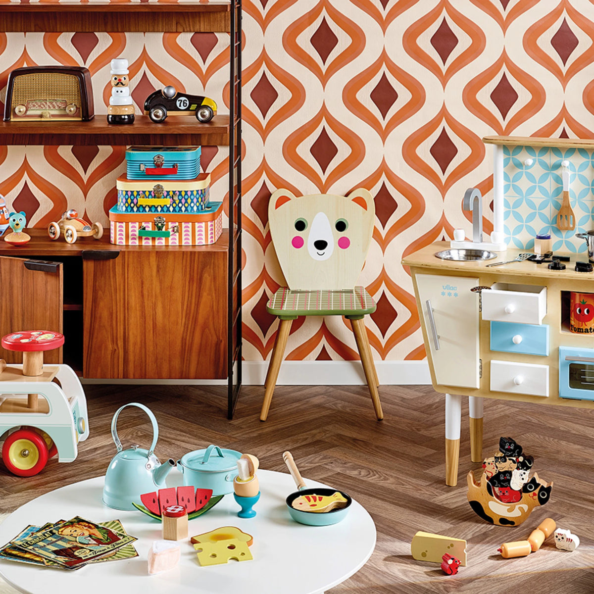 Vilac Frühstücks-Set aus Holz – Rollenspiel ab 2 Jahren, 12-teilig
