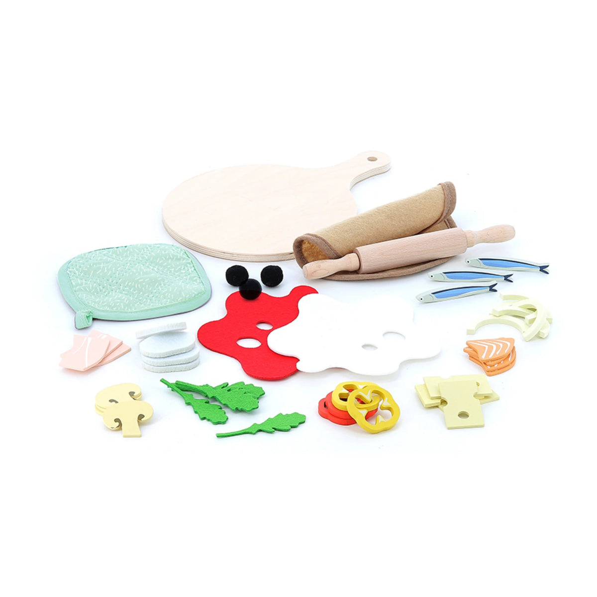 Vilac Pizza-Set aus Holz – Atelier „Pizza de la mama“ ab 3 Jahren