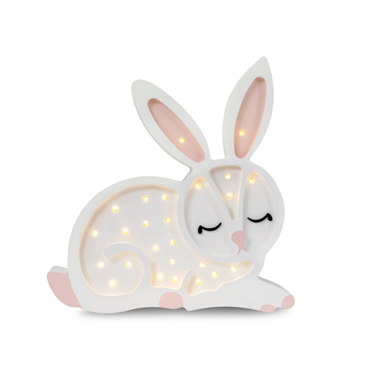 Holzlampe Hase schneeweiss - Little Lights