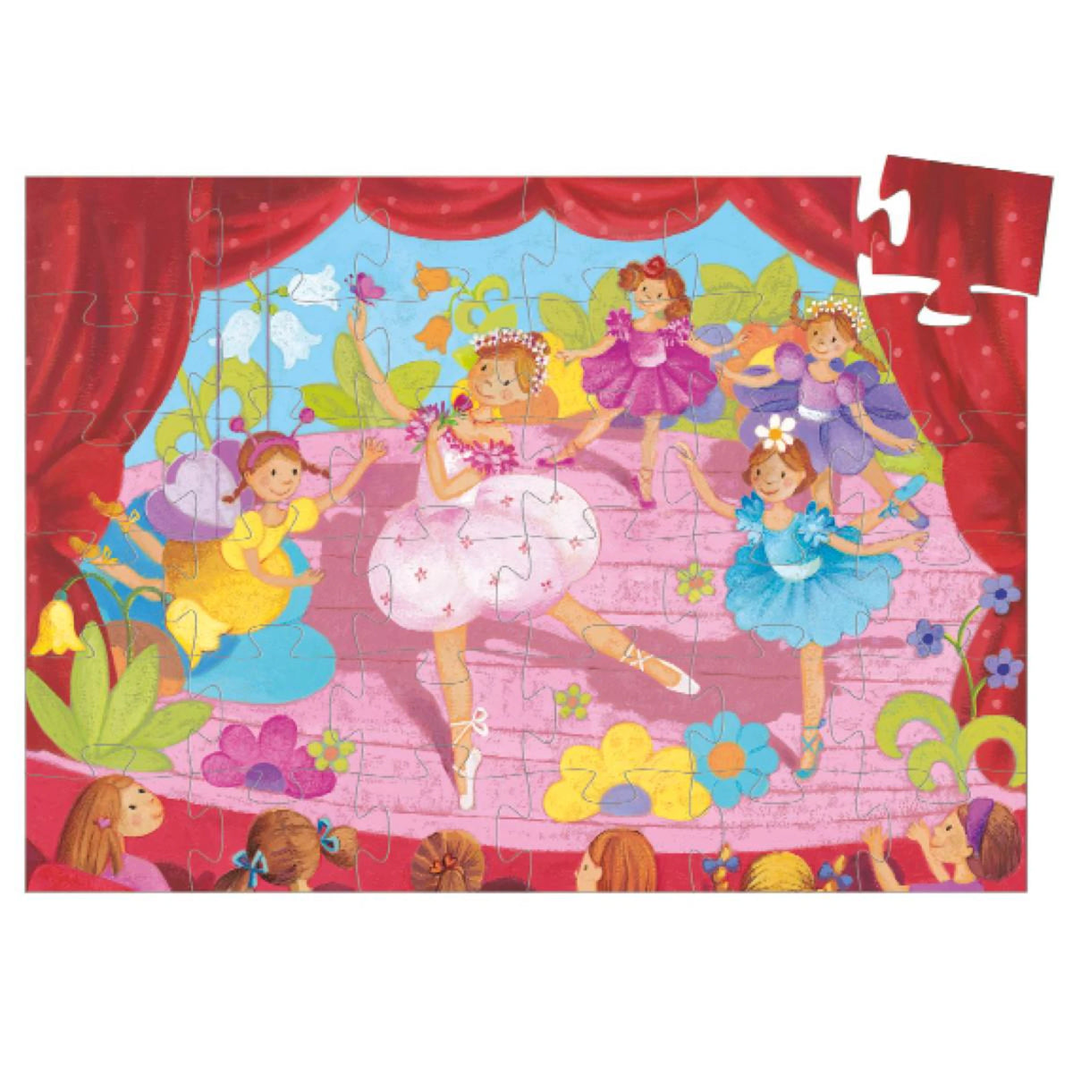 Djeco Kinderpuzzle „Ballerine à la Fleur“ – 36 Teile ab 4 Jahren