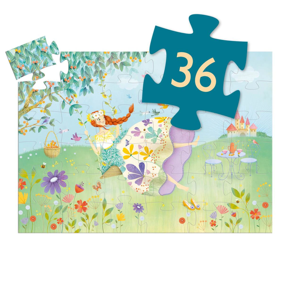 Djeco Kinderpuzzle „La Princesse du Printemps“ – 36 Teile ab 4 Jahren