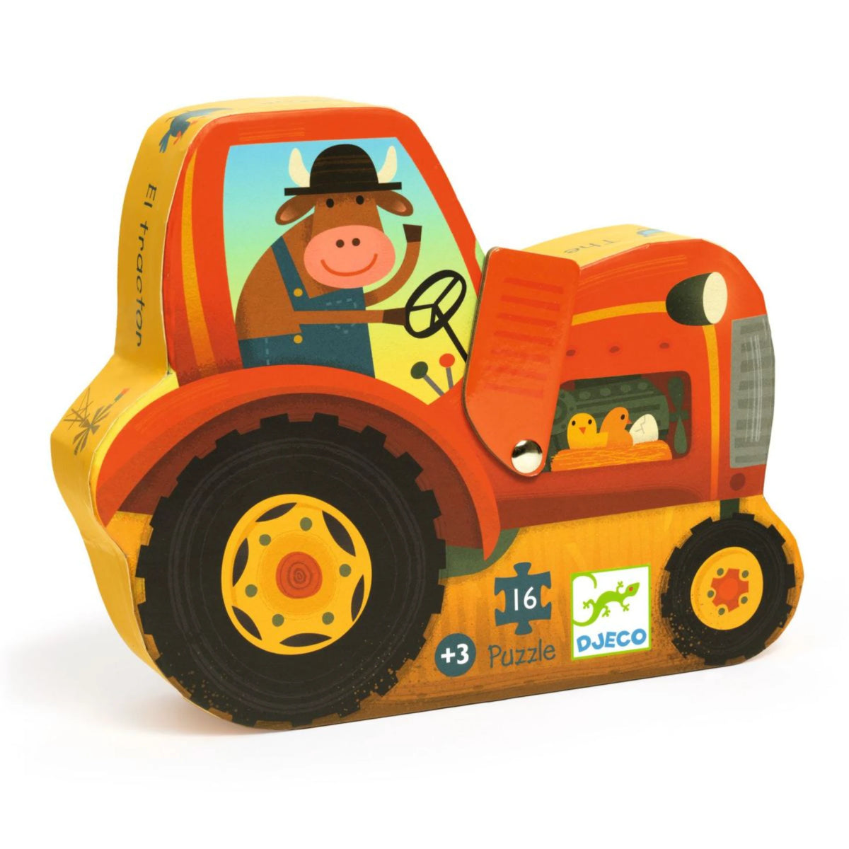 Djeco – Silhouetten-Puzzle „Traktor“ (16 Teile)
