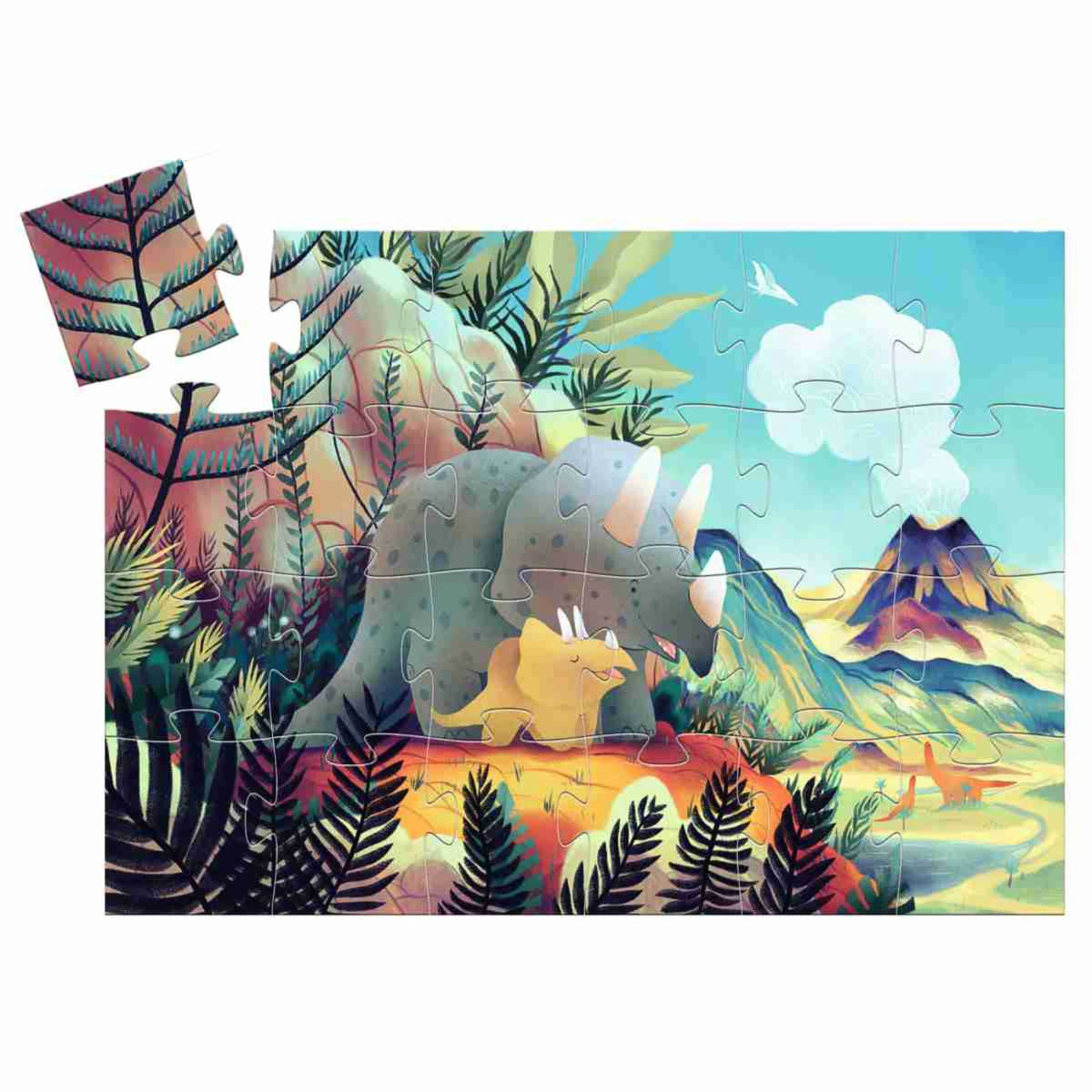 Djeco Kinderpuzzle „Teo el Dino“ – 24 Teile ab 3 Jahren in Dino-Box