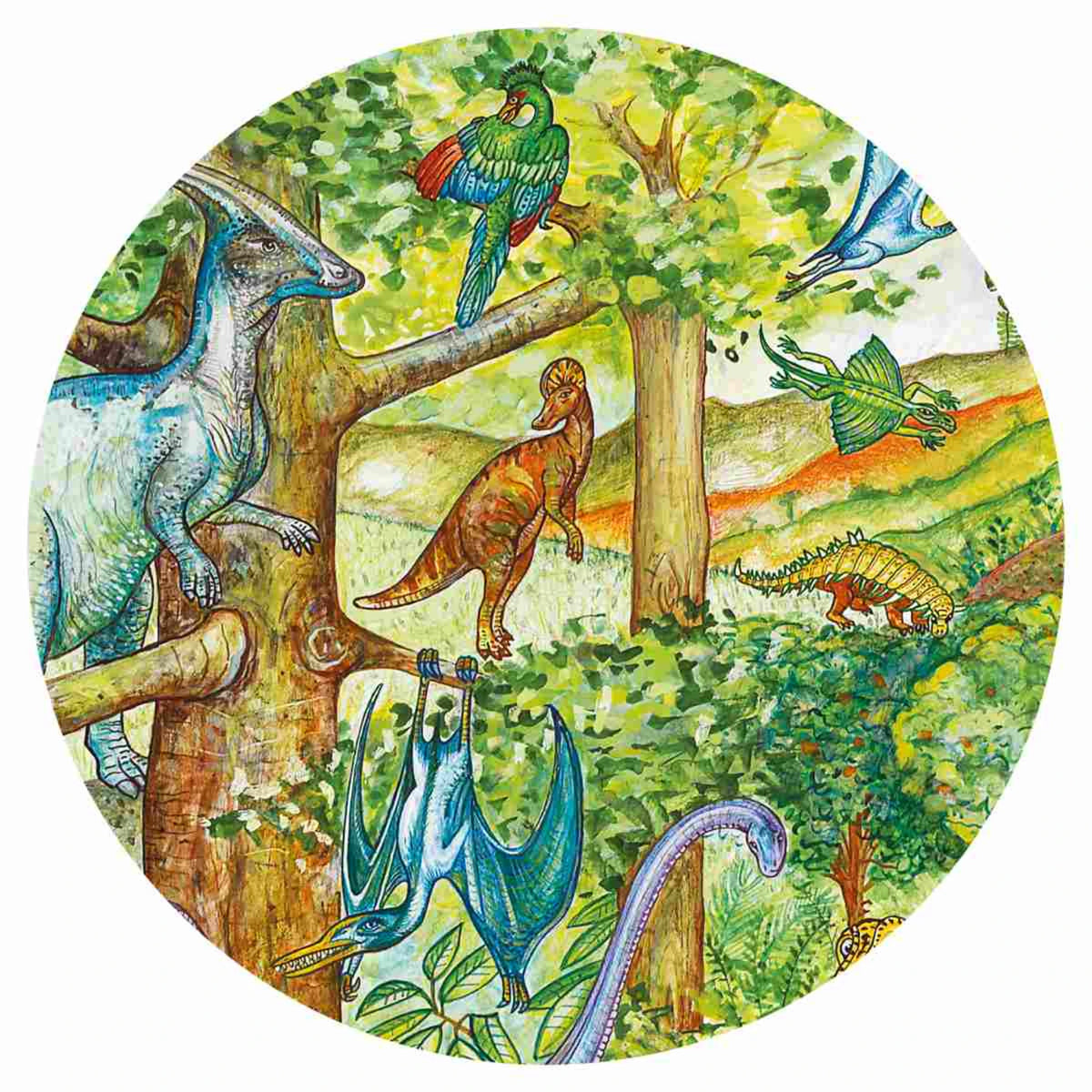 Wimmelpuzzle Dinosaurier - 100 stk - Djeco
