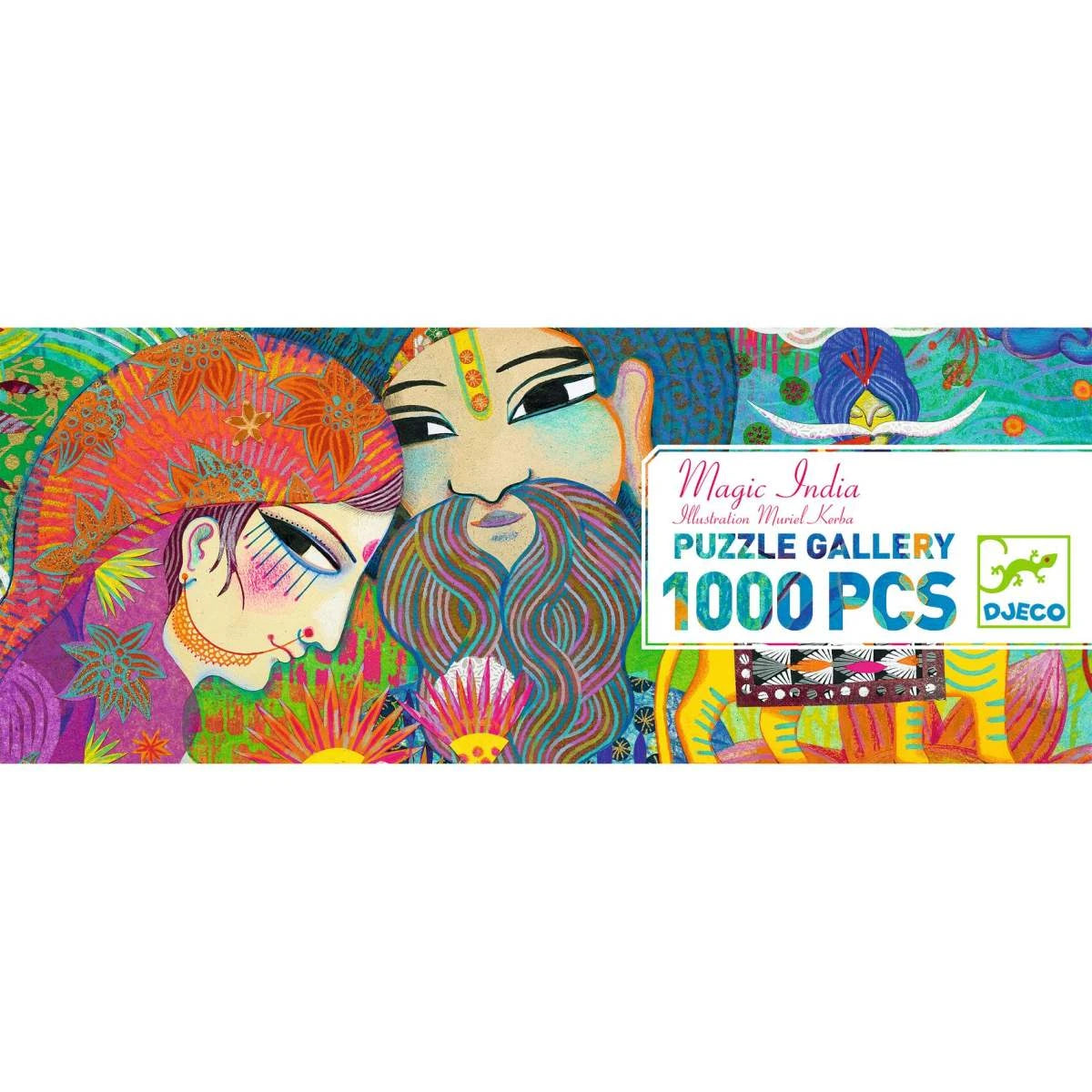 Djeco Puzzle Gallery „Magic India“ – 1000 Teile Panorama-Puzzle