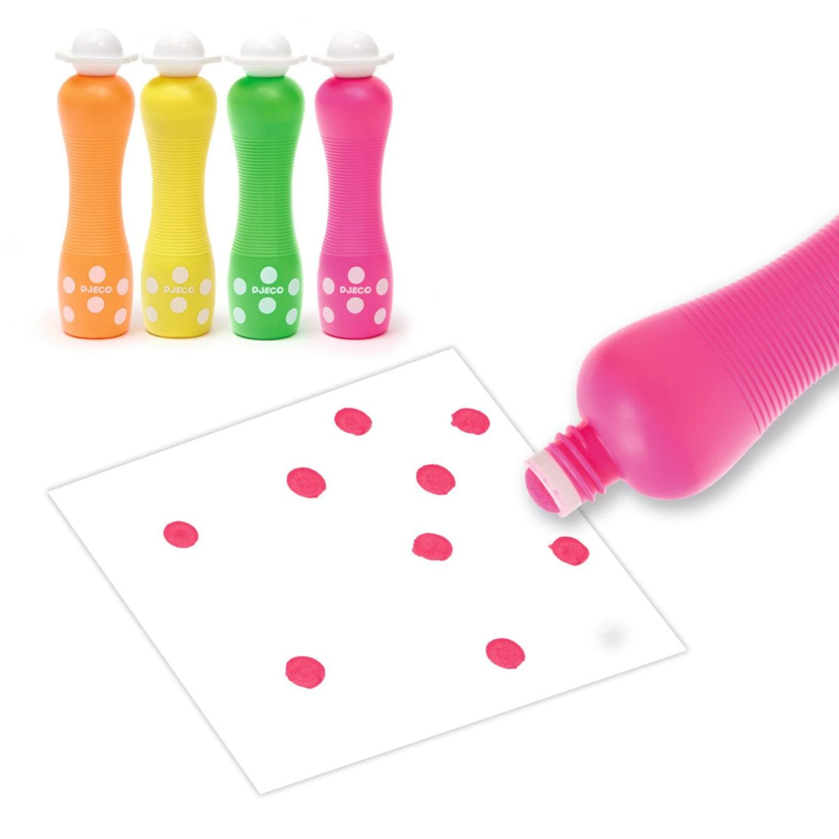 Große Punktmarker „Neon“ (4er-Set) - Djeco
