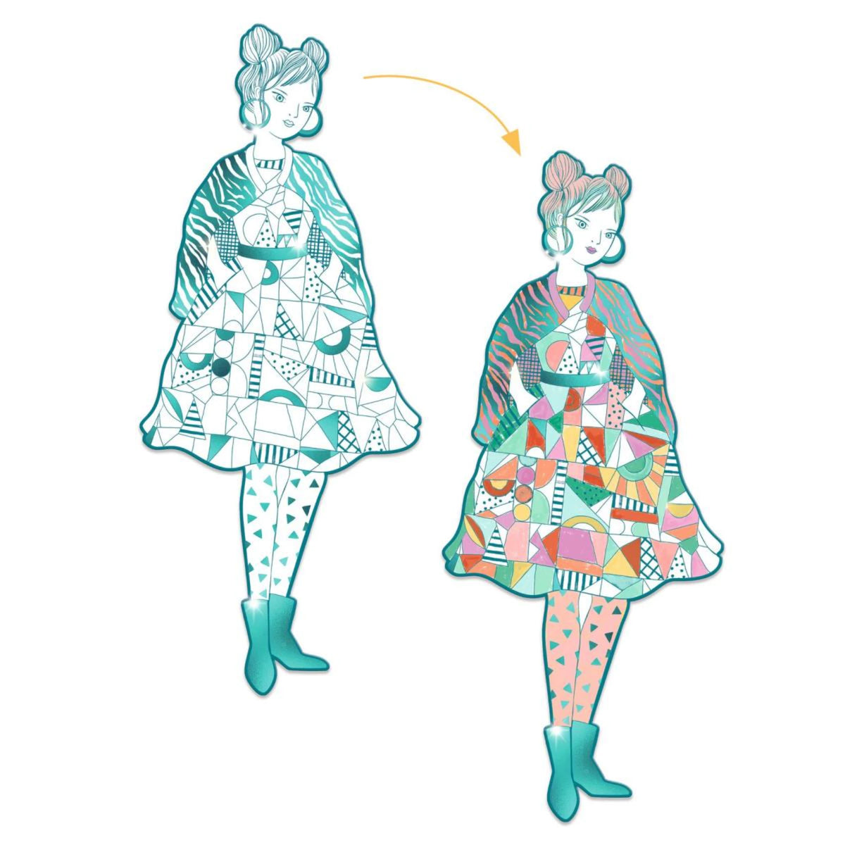 Fashion Ausmalbilder - Djeco
