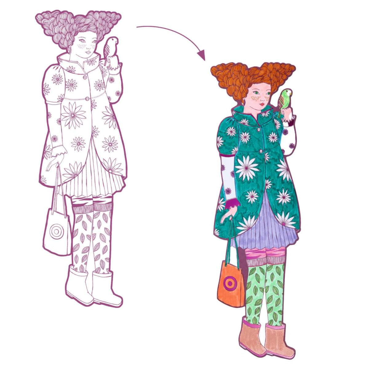Fashion Ausmalbilder - Djeco