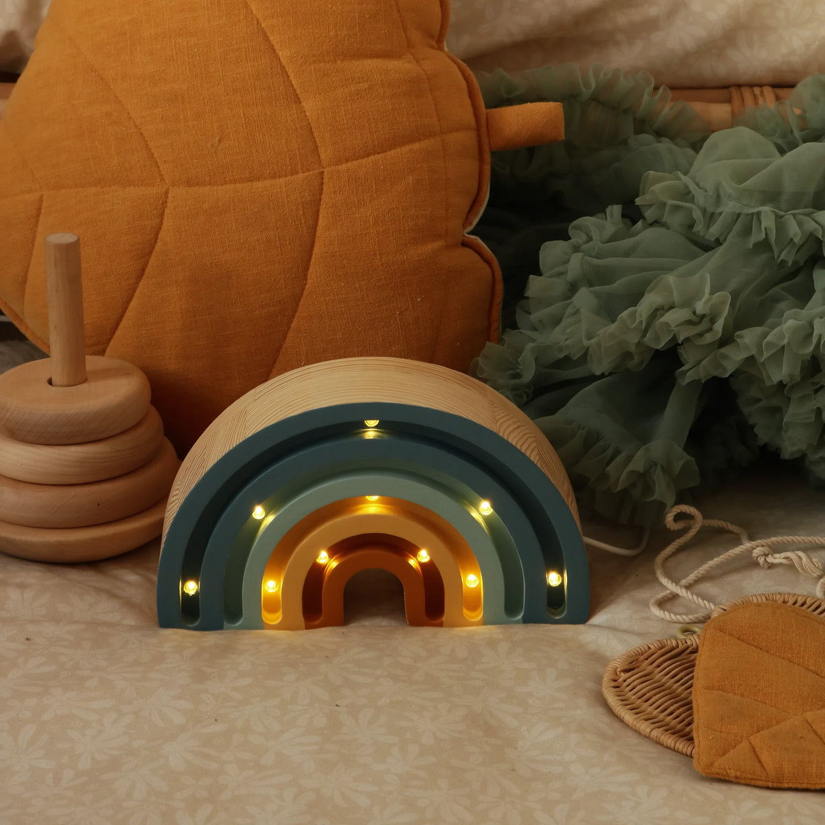 Holzlampe Regenbogen mini - Little Lights
