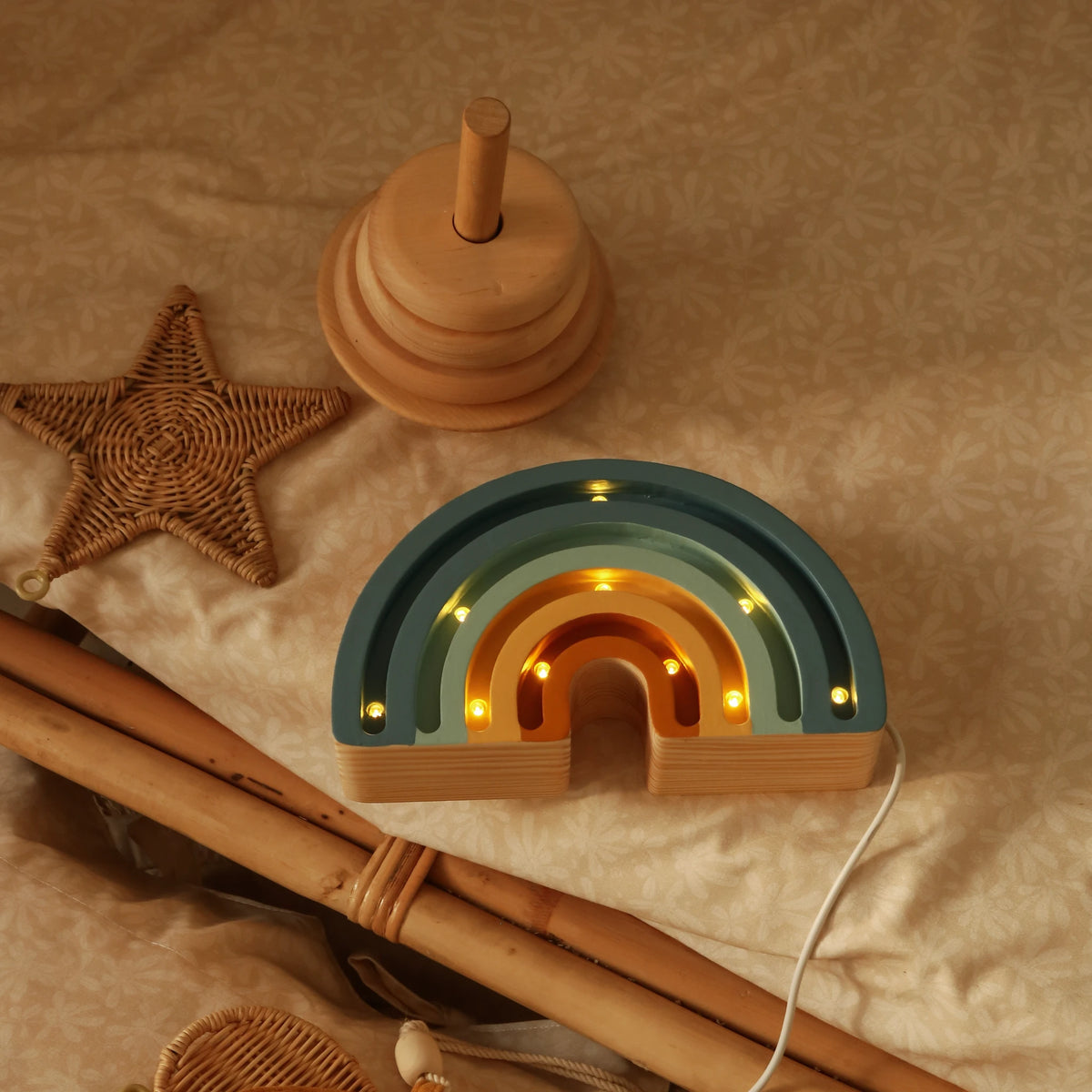 Holzlampe Regenbogen mini - Little Lights