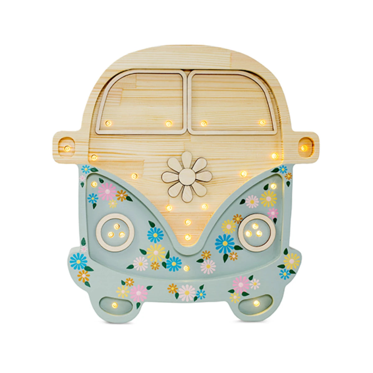 Holzlampe Van Flower Power - Little Lights