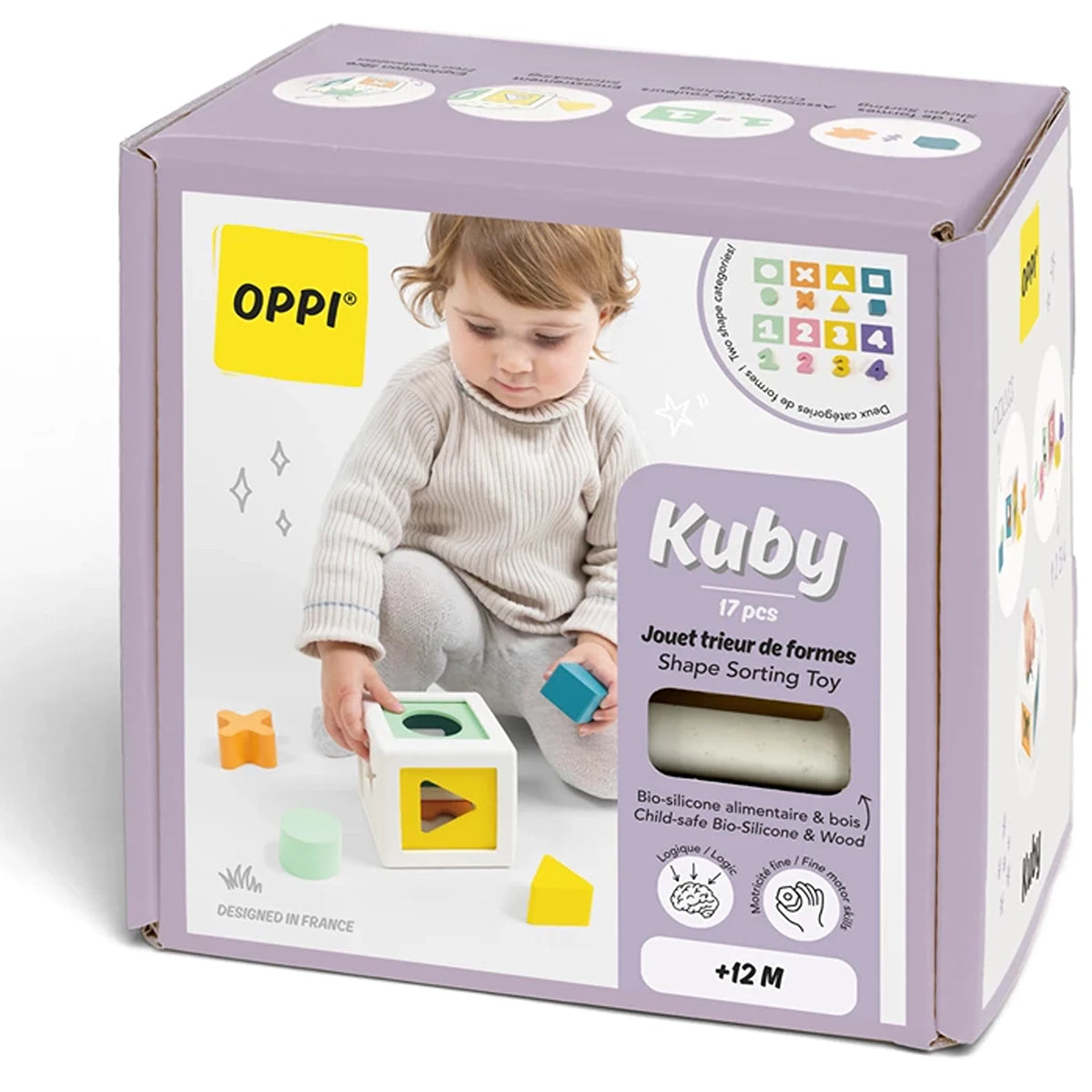Kuby – Formensteckspiel aus Holz und Silikon