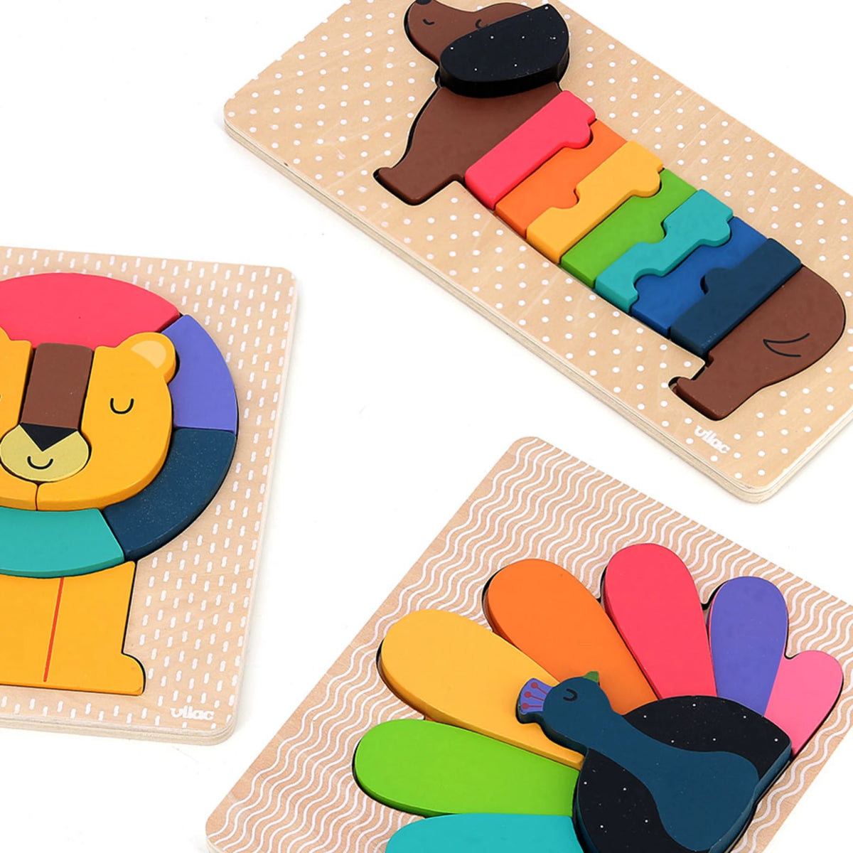 Vilac Holz-Einsteckpuzzle - Pfau