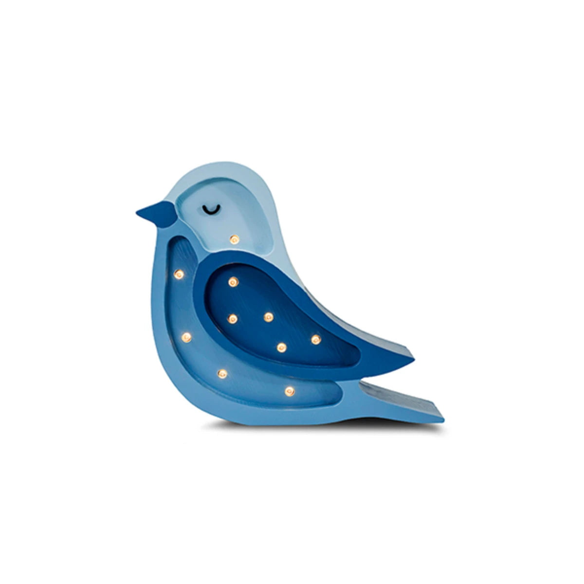 Holzlampe Vogel mini blau - Little Lights