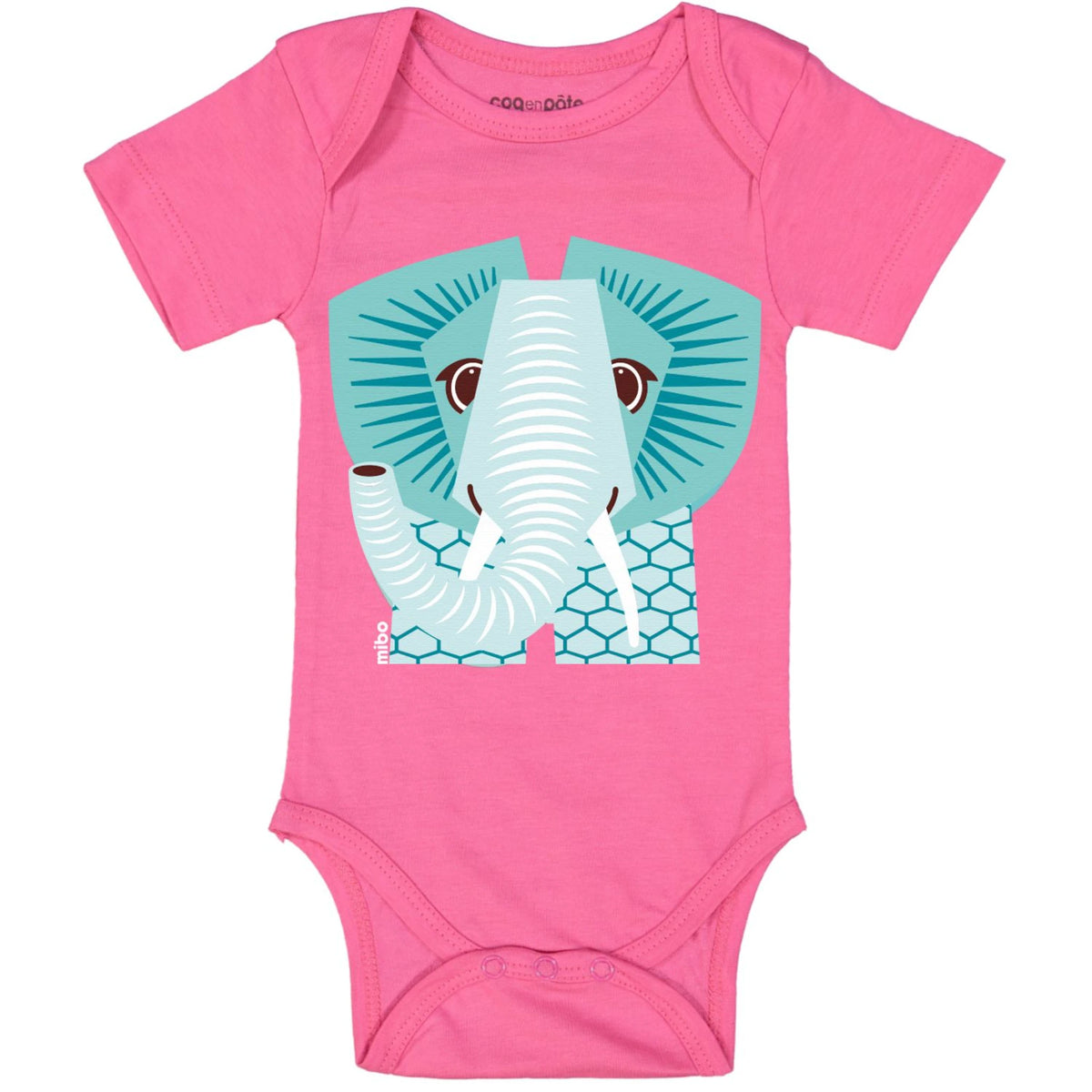 Coq en Pâte – Baby Body Elefant – Pink – 3–6 Monate