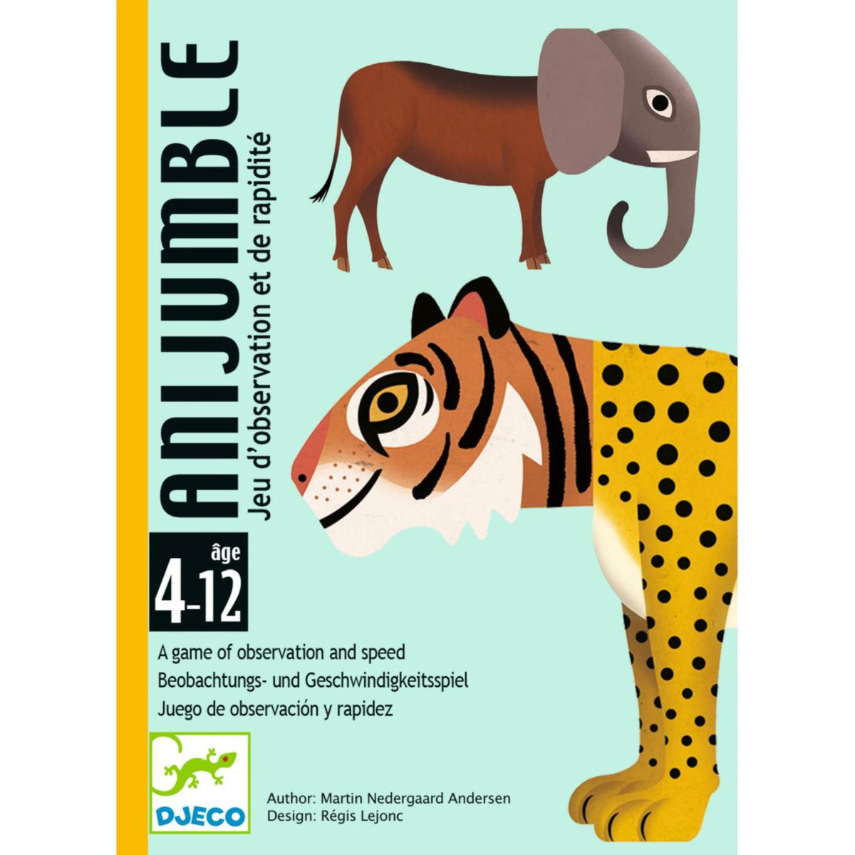Djeco Kartenspiel „Anijumble“ – Beobachtungsspiel ab 4 Jahren mit Tiermotiven