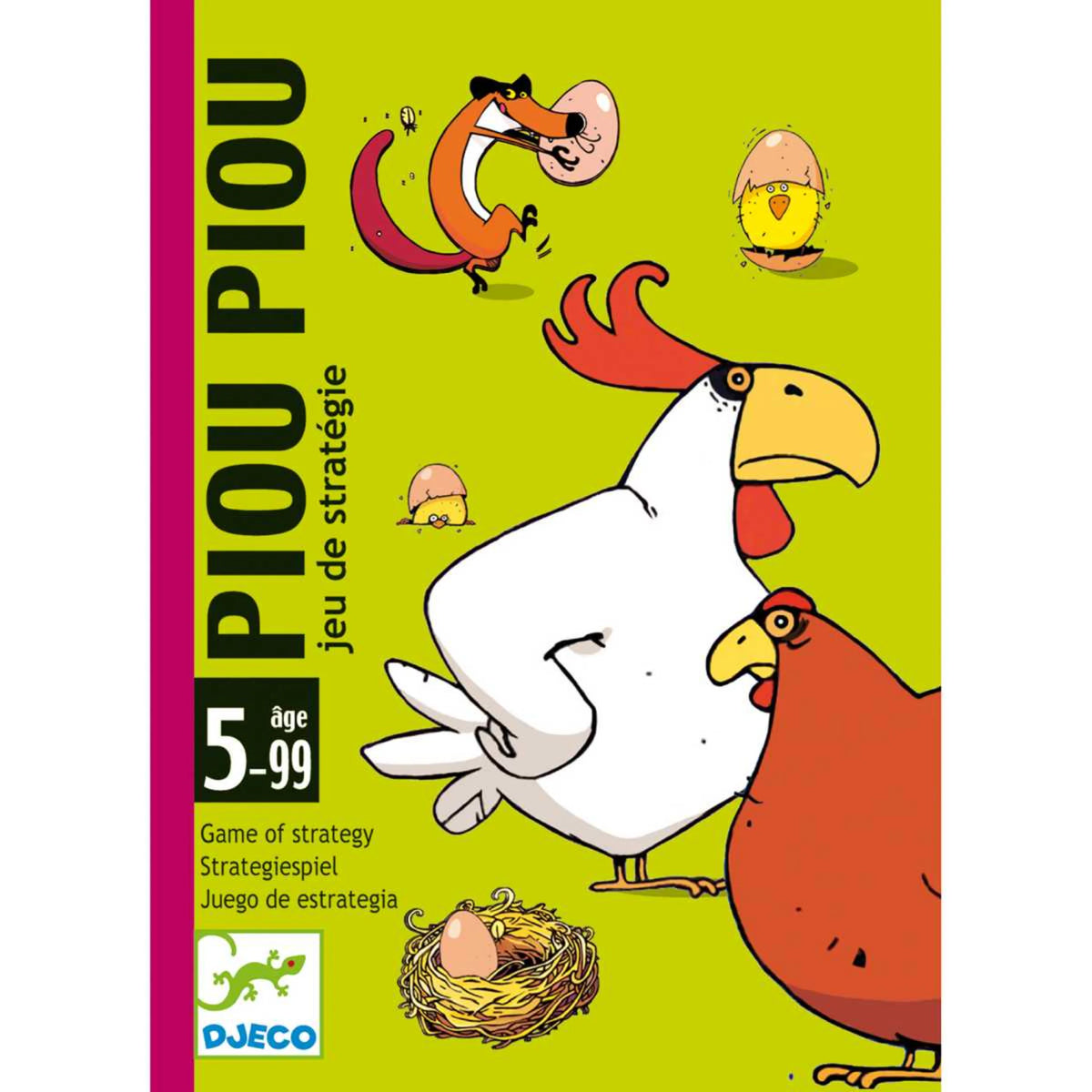 Djeco Kartenspiel „Piou Piou“ – lustiges Strategiespiel ab 5 Jahren
