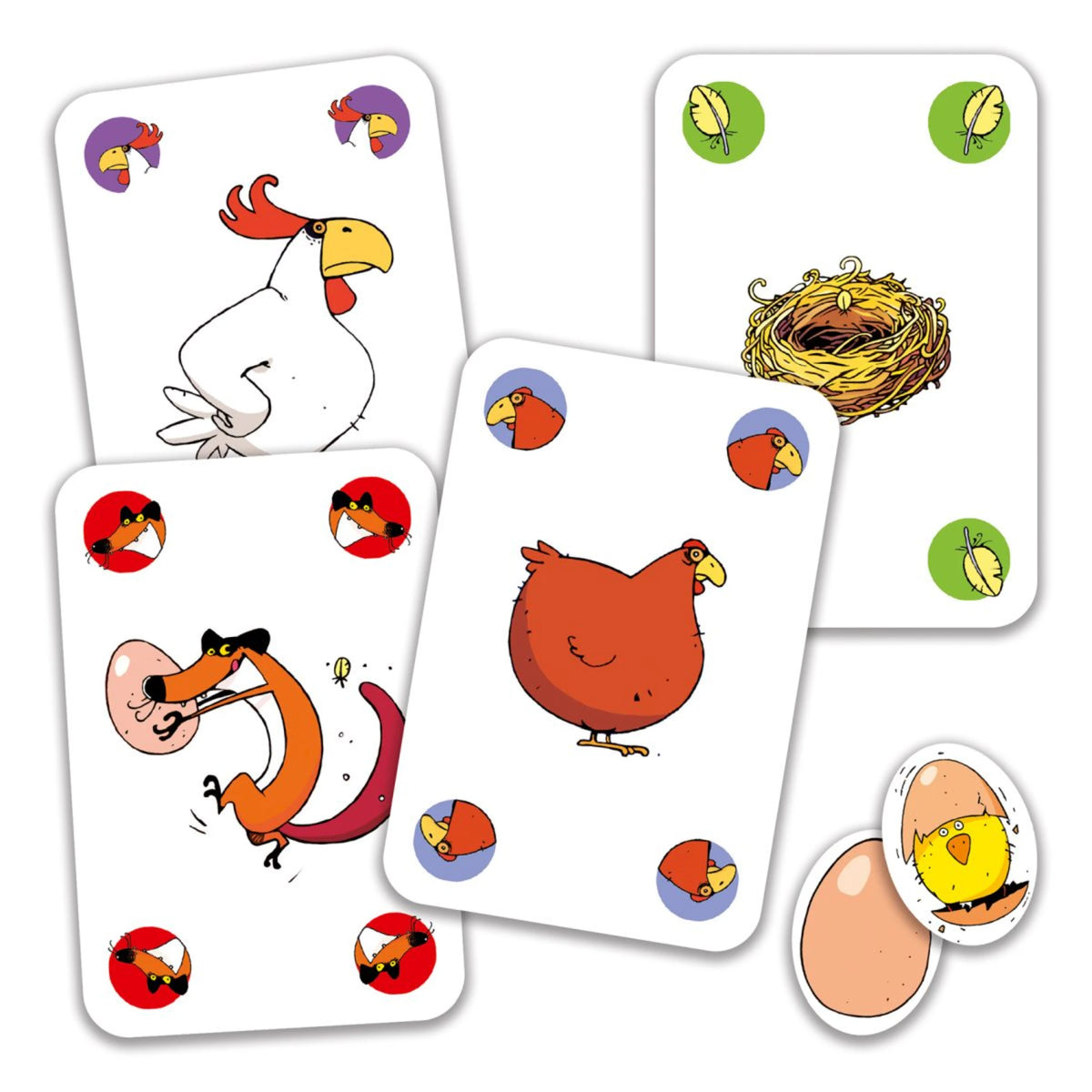 Djeco Kartenspiel „Piou Piou“ – lustiges Strategiespiel ab 5 Jahren