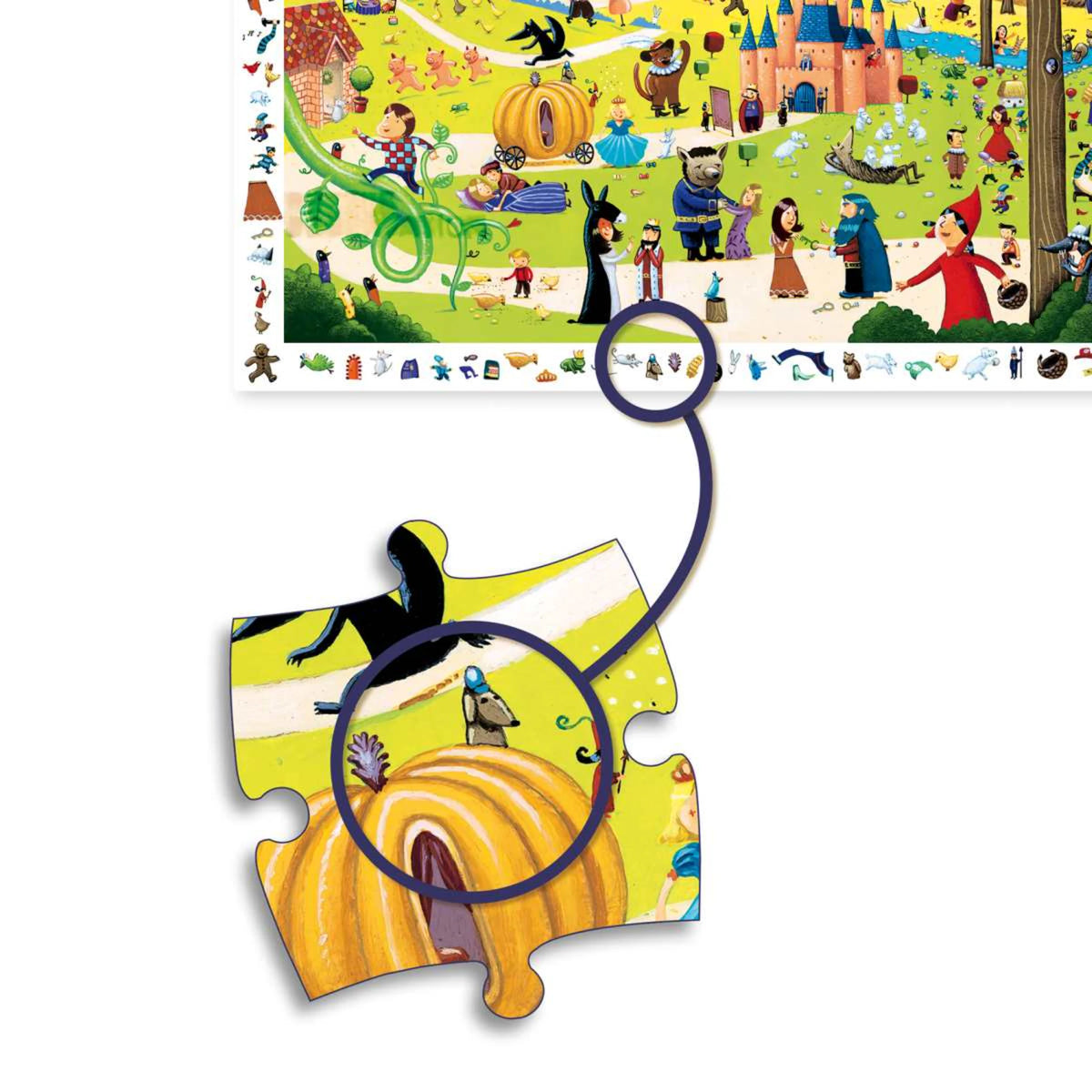 Wimmelpuzzle Märchen - 54 stk - Djeco