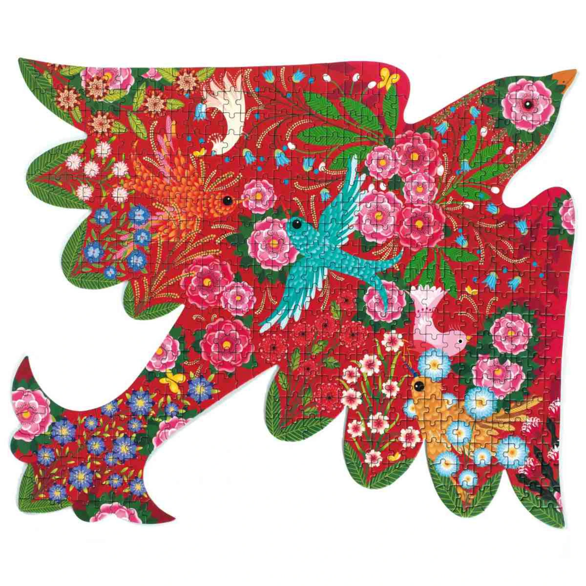 Djeco Puzz’Art Bird – 500-teiliges Design-Puzzle in Vogelform ab 8 Jahren