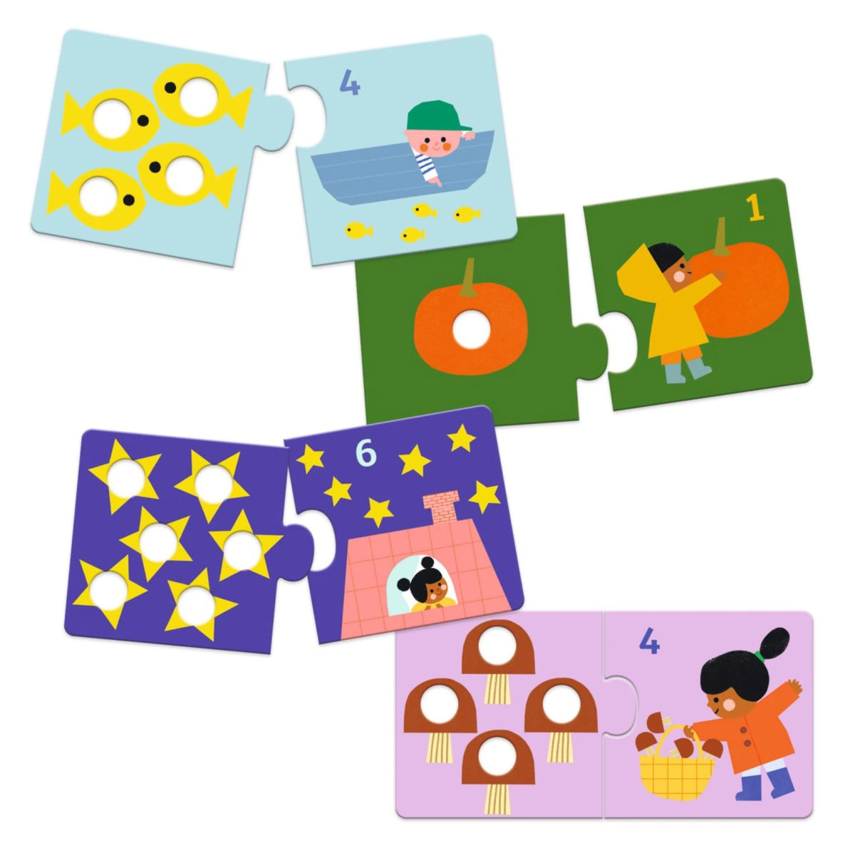 Lernspiel: Puzzle duo: Erste Zahlen - Djeco