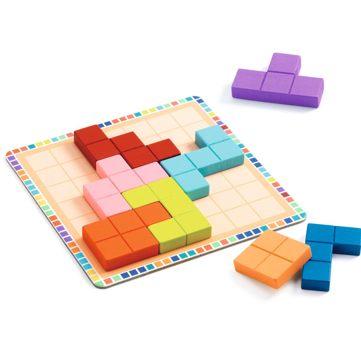 Djeco Logikspiel „Polyssimo“ – Knobelspaß mit bunten Formen ab 7 Jahren
