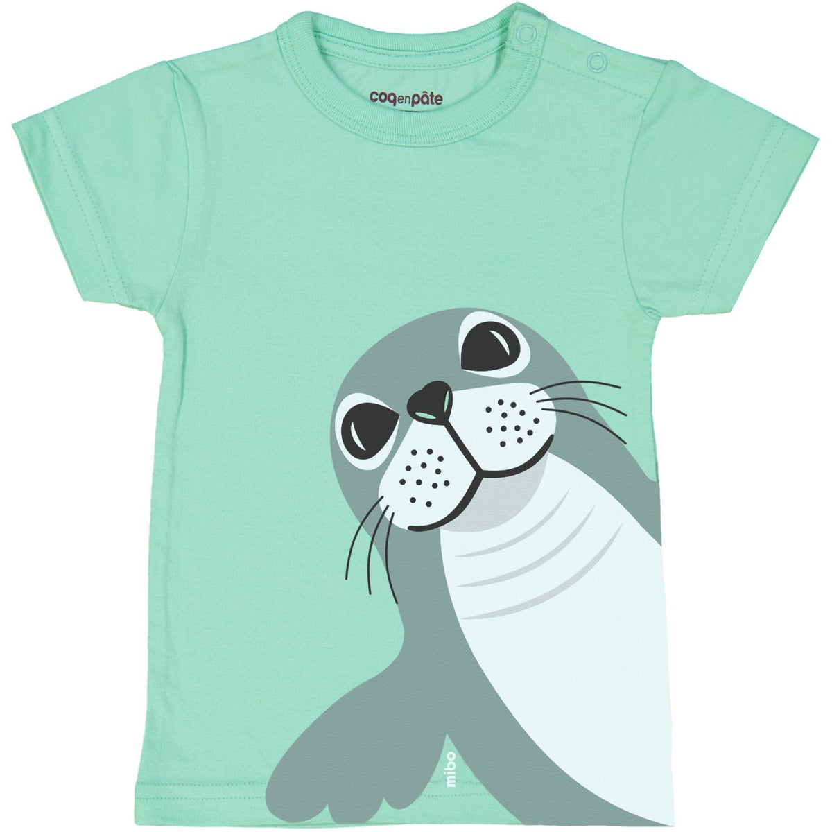 Coq en Pâte – Kinder T-Shirt Robbe – Mintgrün