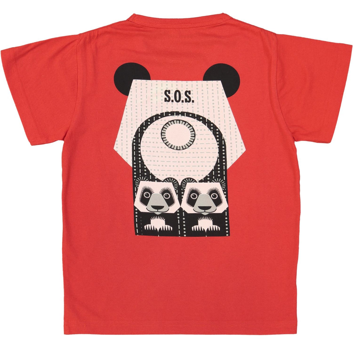 Coq en Pâte – Kinder T-Shirt Panda – Rot