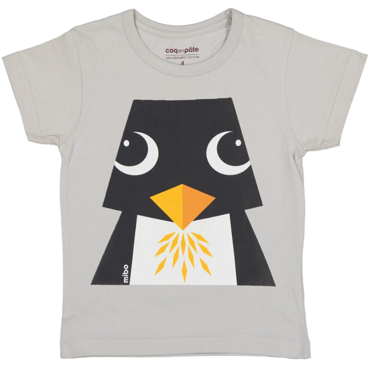 Coq en Pâte – Kinder T-Shirt Pinguin – Grau